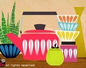 Stil life with kettle-limited edition art print of 50