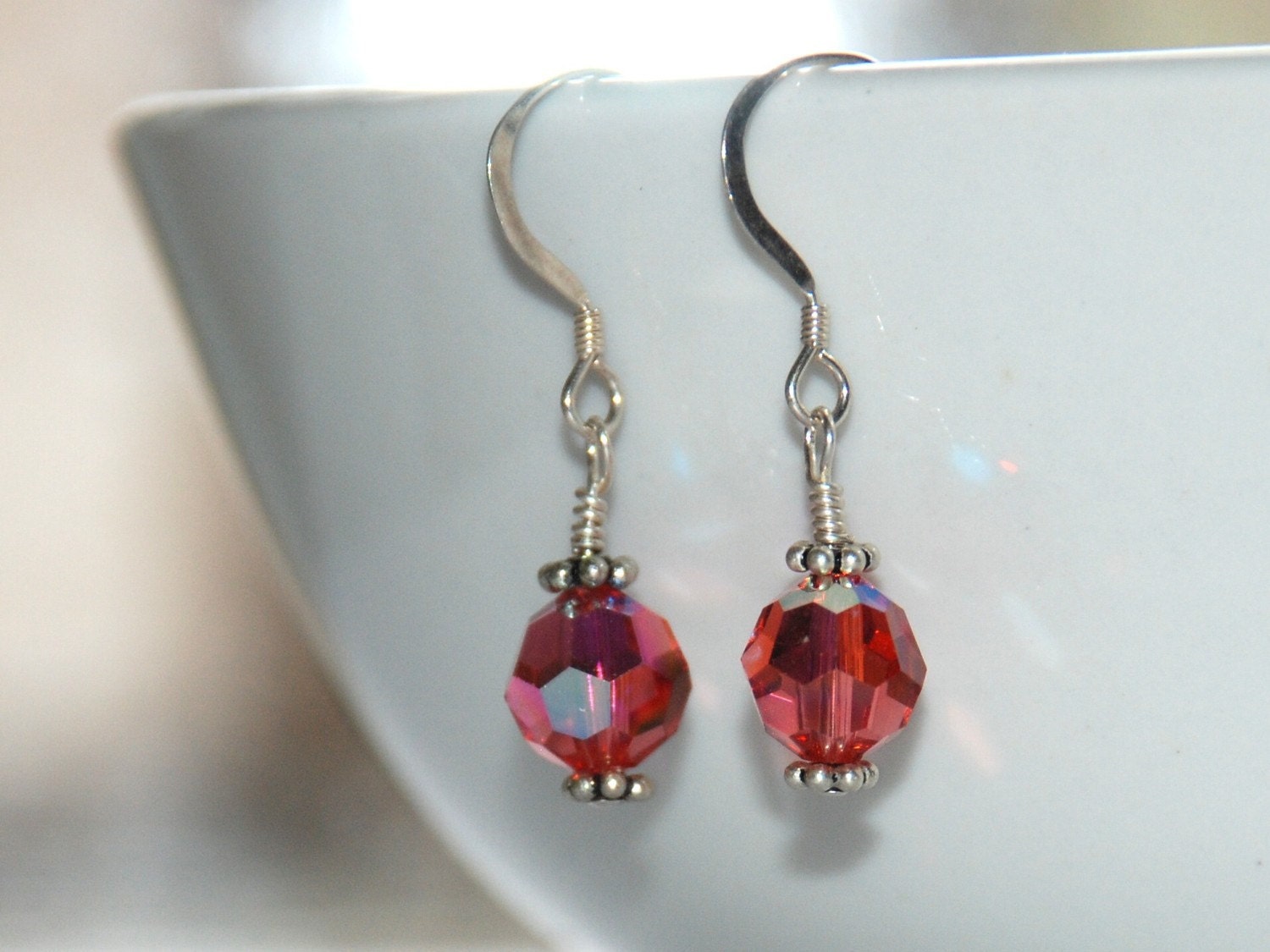 SALE Padparascha AB Swarovski Earrings