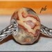 Faceted Natural Crazy Lace Agate 02 Semi-precious Gemstone European Bead Charm will fit Trollbeads only
