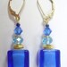 Bella Bleu Venetian Earrings - Beautiful Blue Handmade Murano Glass...Blue Skies, Summer, Happy Times...