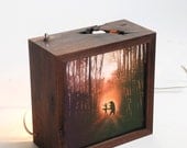 Pleasant dreams bear and ballerina light box(Made to order)