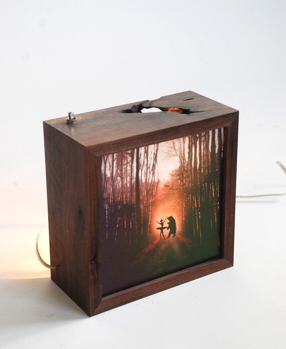 Pleasant dreams bear and ballerina light box(Made to order)