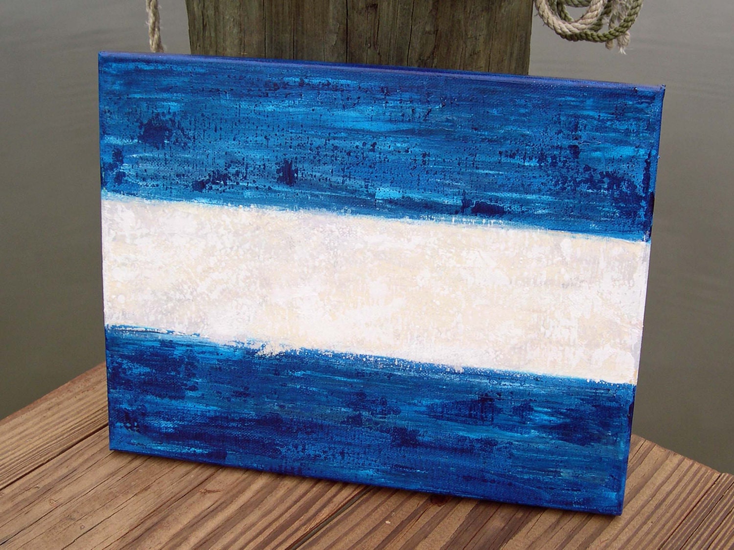 J Nautical Flag--On Fire Keep Clear--11 x 14  painting