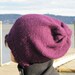 Slouchy purple winter hat