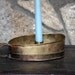 Vintage Brass Chamberstick, Candle Holder - Home Decor, Candlestick, Bowl, Dish, Handle - Primitive, Cabin, Unique - Bedside, Centerpiece