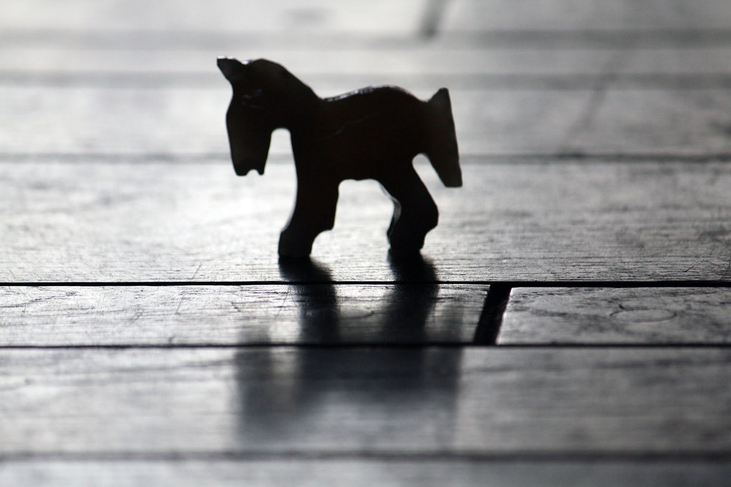 Vintage Small Marble Horse Figurine, Miniature Sculpture, Farm Animal, Made in Mexico