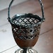 Vintage Silverplate Ornate Basket, Pierced, Grapes Pattern Detail, Silver Plate Handle Pedestal, Victorian Antique Home Decor