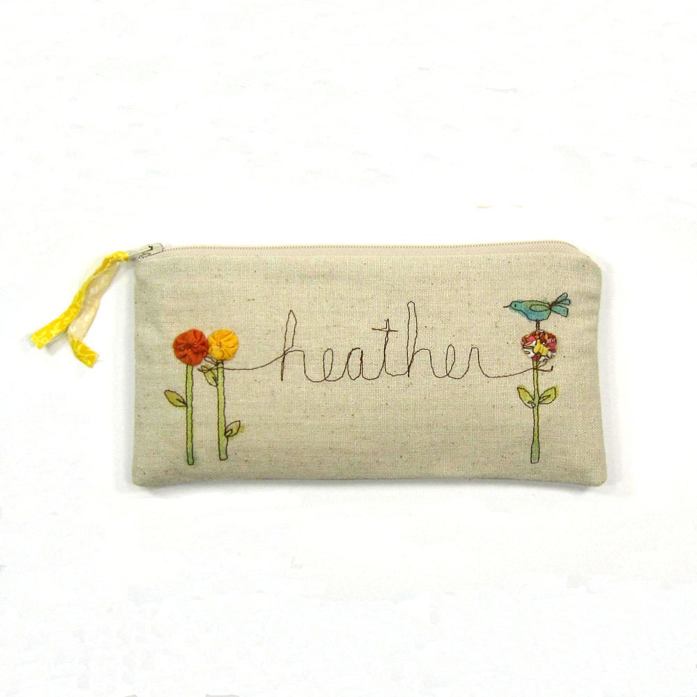 CUSTOM ORDER for DANIELLE five bridesmaid clutches, personalized bridesmaid purse, wedding party gift