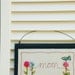 mom blue stitched illustration garden inspired wall hanging blue vintage book cover, for her