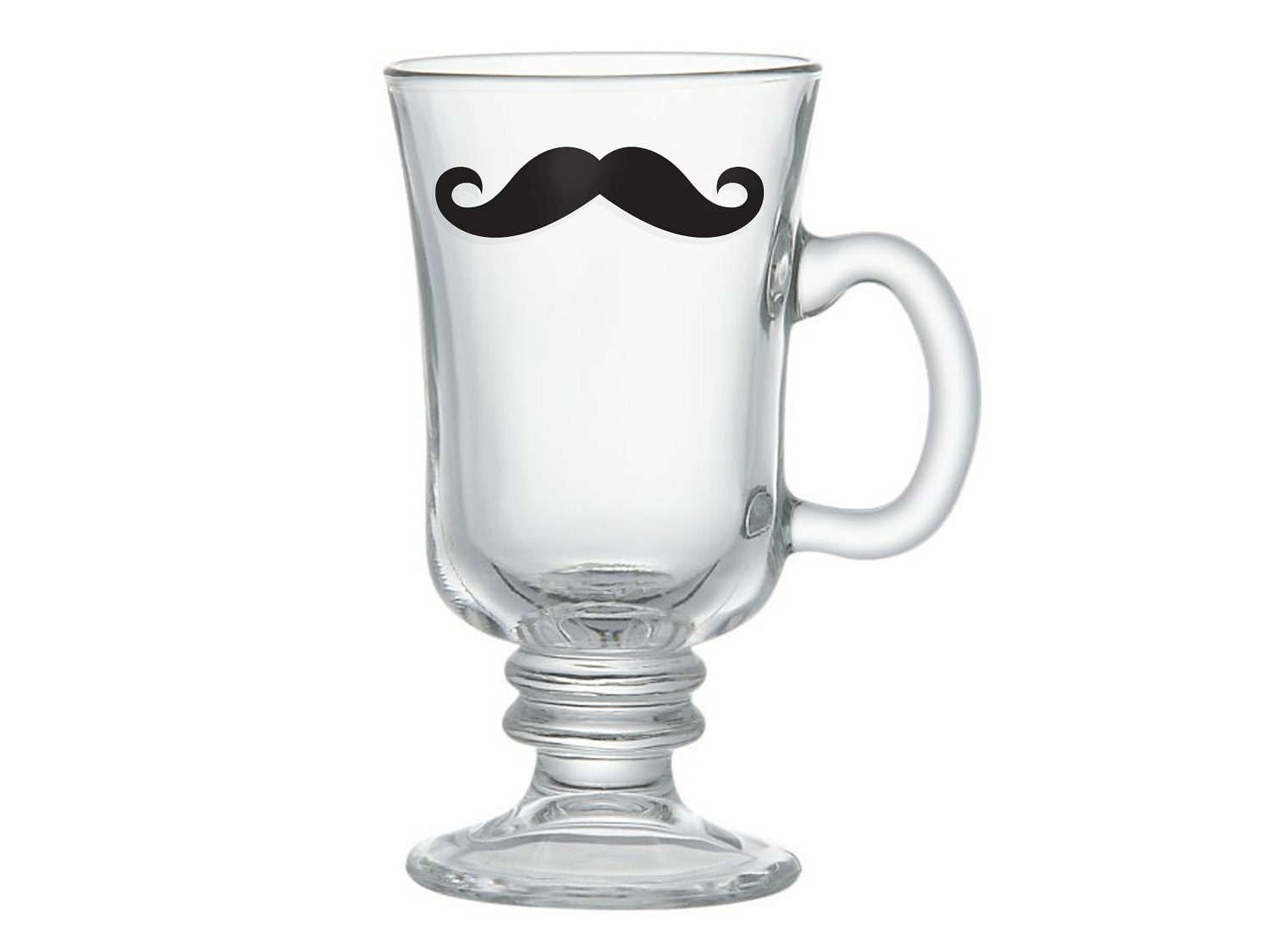 Moustache Irish Coffee Mug - Variety of Colors and Designs