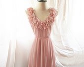 Blush Dusty Peach Rose Petal Pink Angel Heart Love Vintage Lovely Misty Cute Dreamy Marie Antoinette Mille Feuille XOXO Spring Cutouts Dress