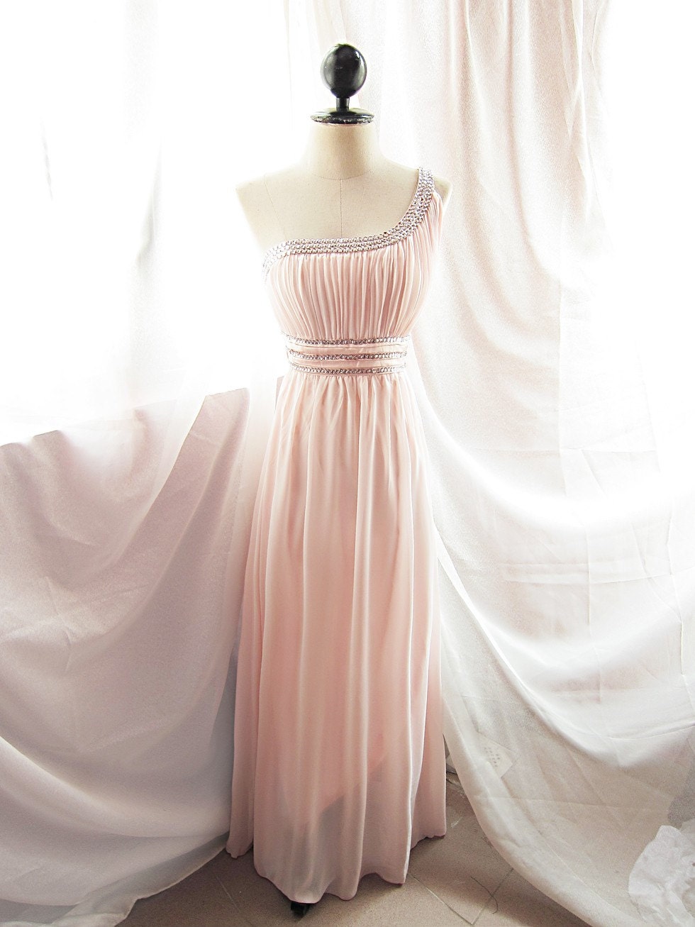 Angel Pink Prom Long Evening Cocktail Dress Princess Carrie Luxe Goddess Rose Tea Blush Champagne Bijoux Romanticl Marie Antoinette Gown