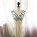 Rustic White Embroidered Scallop Aztec Angel Dress Nostalgia Cloudy Peasant Indie Exotic Moroccan Dressy Long Tunic
