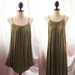 Royal Grecian Gold Braided Rope Egyptian Goddess Gladiator Ruched Hem Sage Olive Khaki Green Two Way Dress Secret Garden Frolic Long Dress
