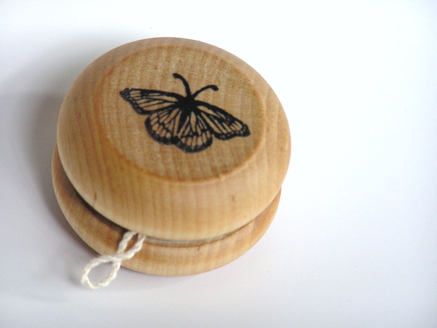 Wooden Toy - Butterfly YO-YO- Easter Basket- Valentines- Birthday- Wedding Favor
