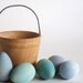 Natural Wood Toy- Robins Eggs- Easter Basket- Waldorf- Montessori- Nature Table- Pretend Kitchen Front Page Find