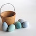 Natural Wood Toy- Robins Eggs- Easter Basket- Waldorf- Montessori- Nature Table- Pretend Kitchen Front Page Find