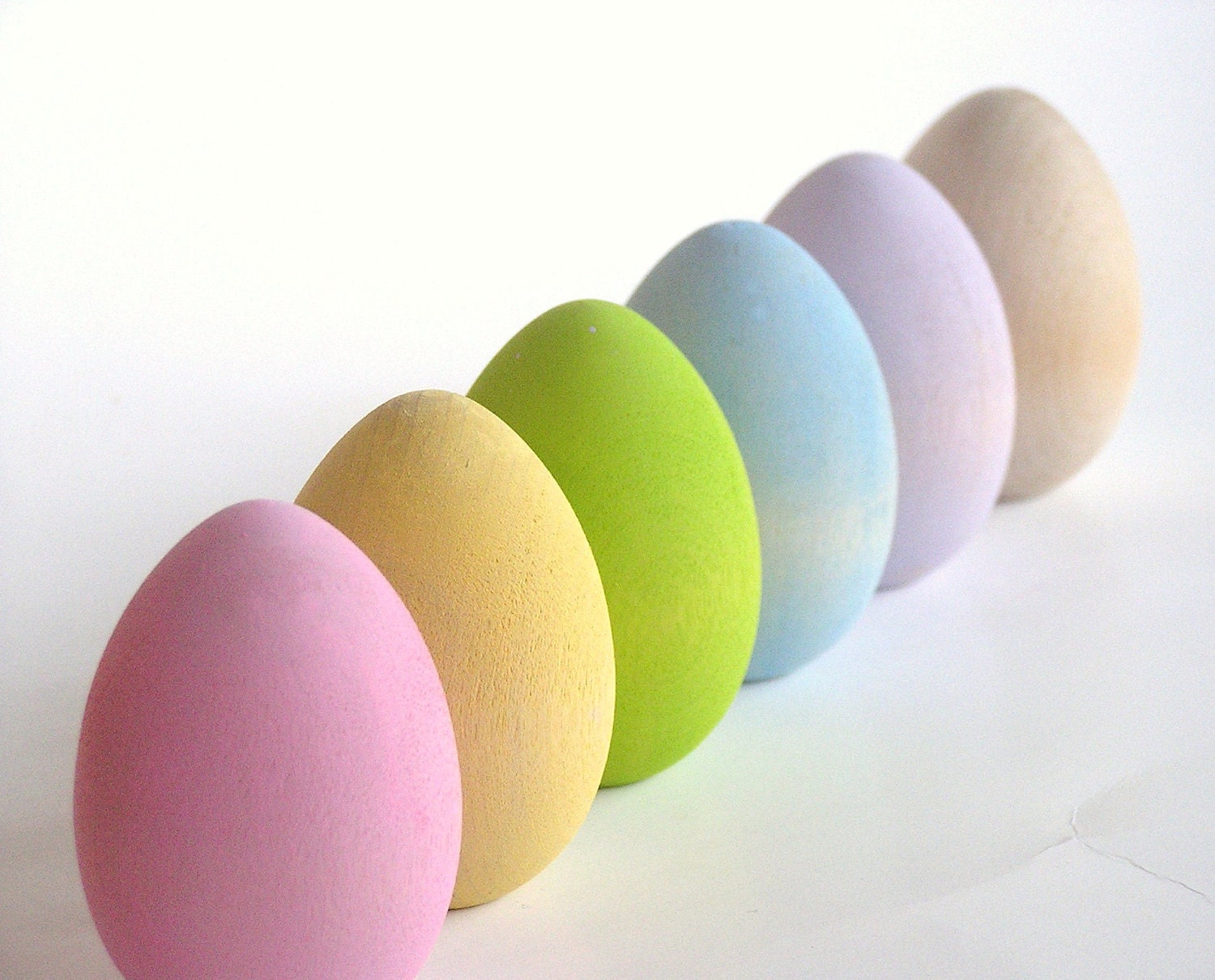 Natural Wood Toy- Pastel Easter Eggs- Waldorf- Montessori- Nature Table-