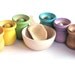 Wooden -Waldorf- Kids -Toy-Waldorf and Montessori Natural Wood Toy -Educational Rainbow Toy- SCOOP N SORT