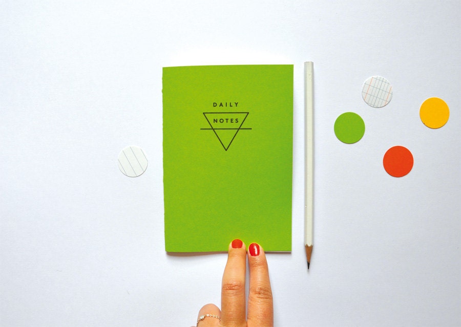 Daily notes - Small notebook in green
