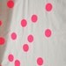 Neon pink Polka dot / Organic cotton tote bag / Screen printed