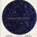 Feb / March Night Sky Constellations Star Chart Map - February & March - Zodiac Map - Aquarius Pisces Aries- 1887 - Vintage