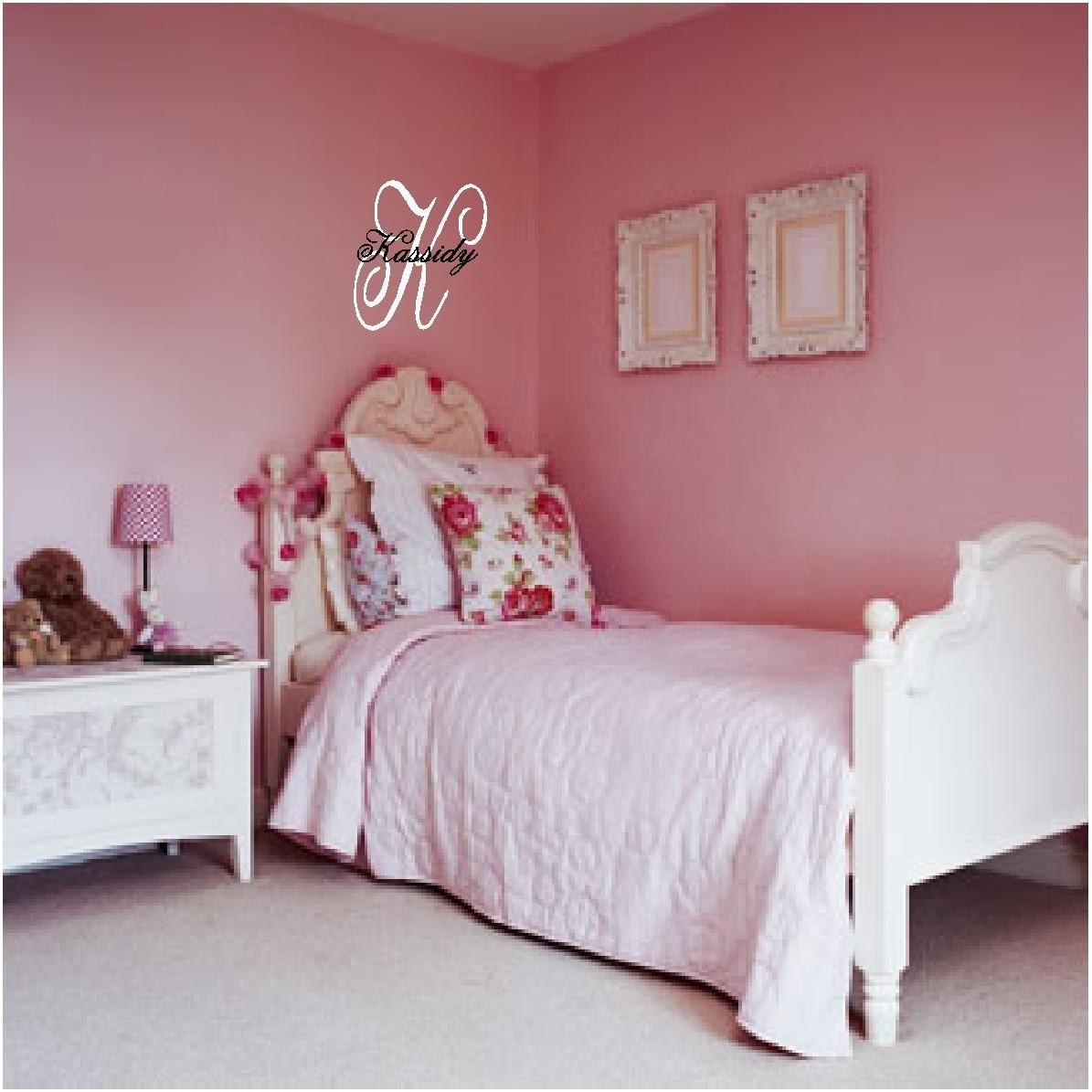 Girls monogram with name...vinyl lettering..