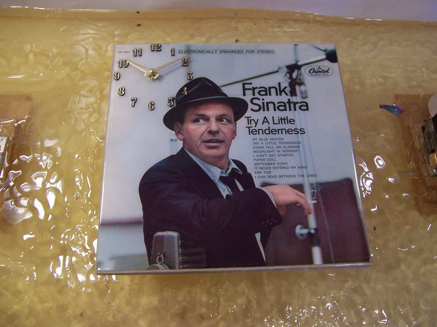 Frank Sinatra Try A Little Tenderness Album Cover Clock