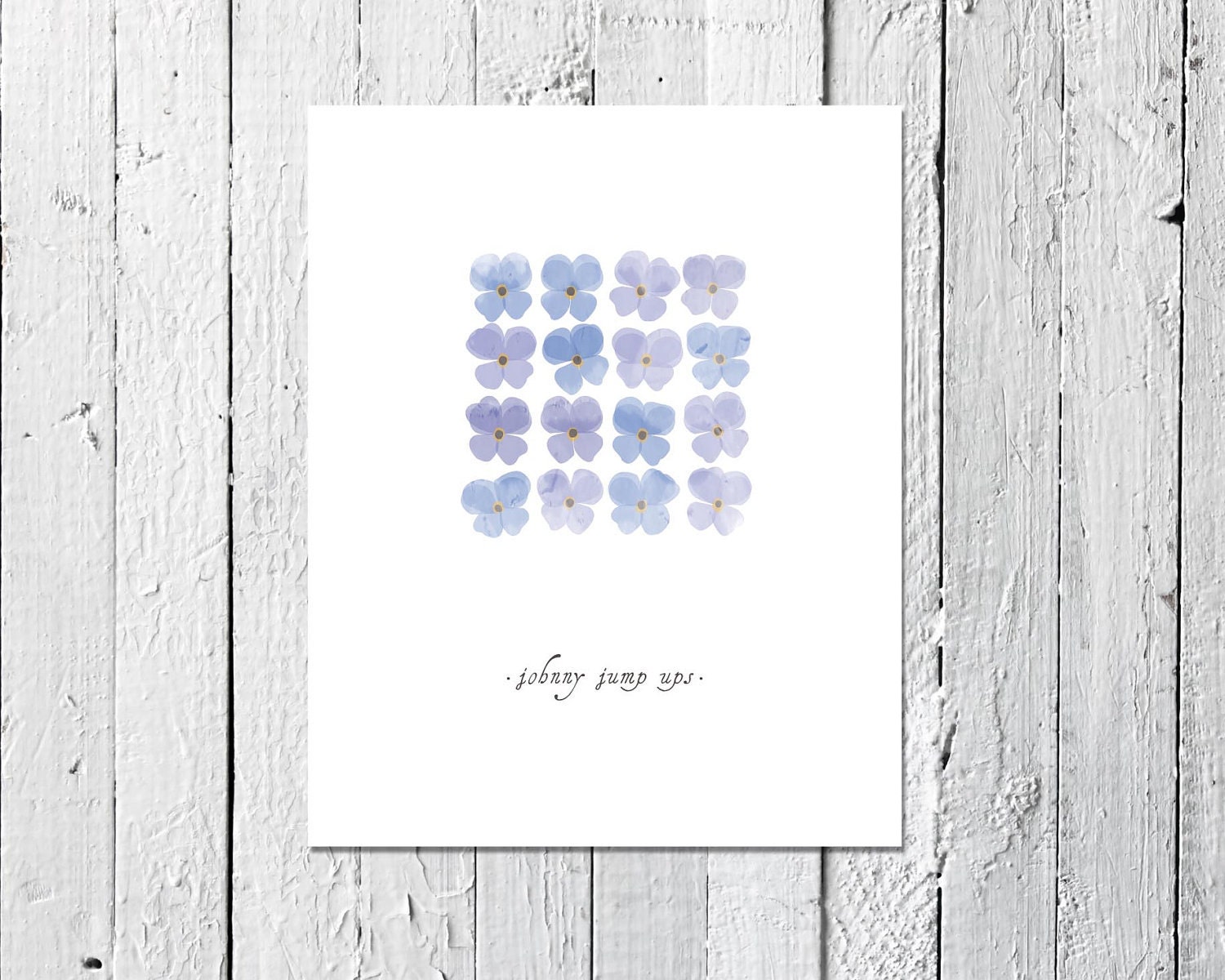 Modern Art Print,  Wall Decor // 8x10 // PANSIES