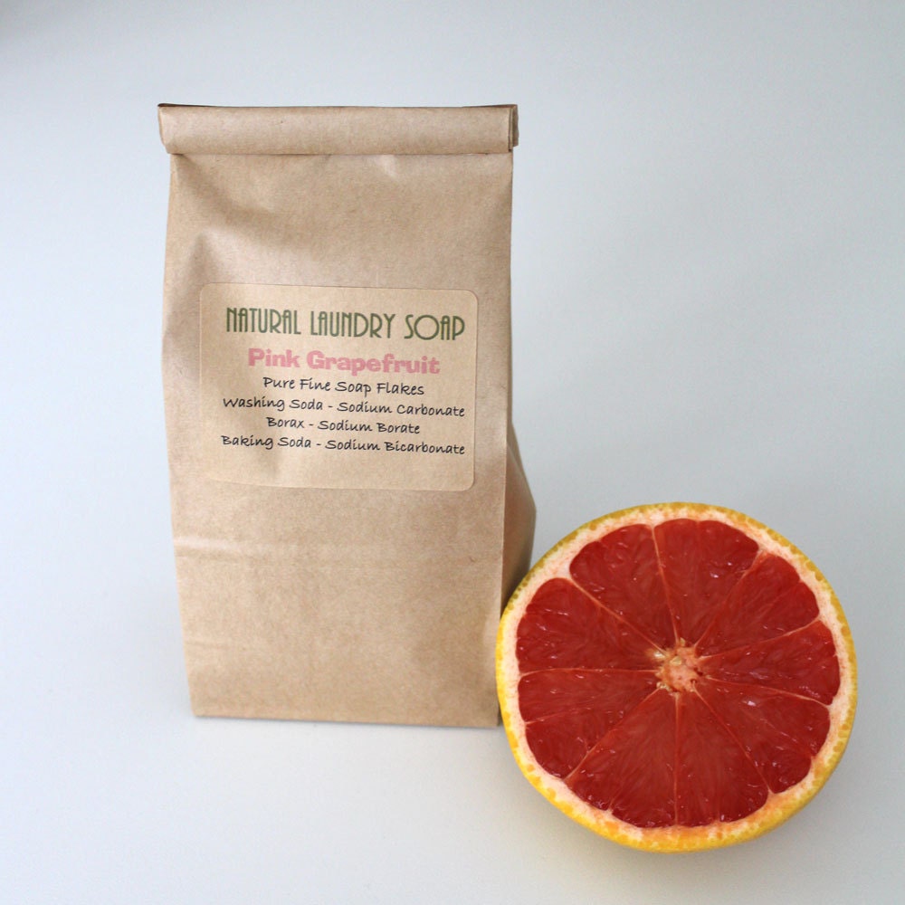 Natural Laundry Soap, Pink Grapefruit scented