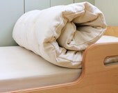 Pure Wool Filled Organic Crib Topper/nap mat