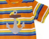 Anchor Graphic Tshirt Boys Eco Friendly Summer Clothing Size 3t by TrashN2Tees