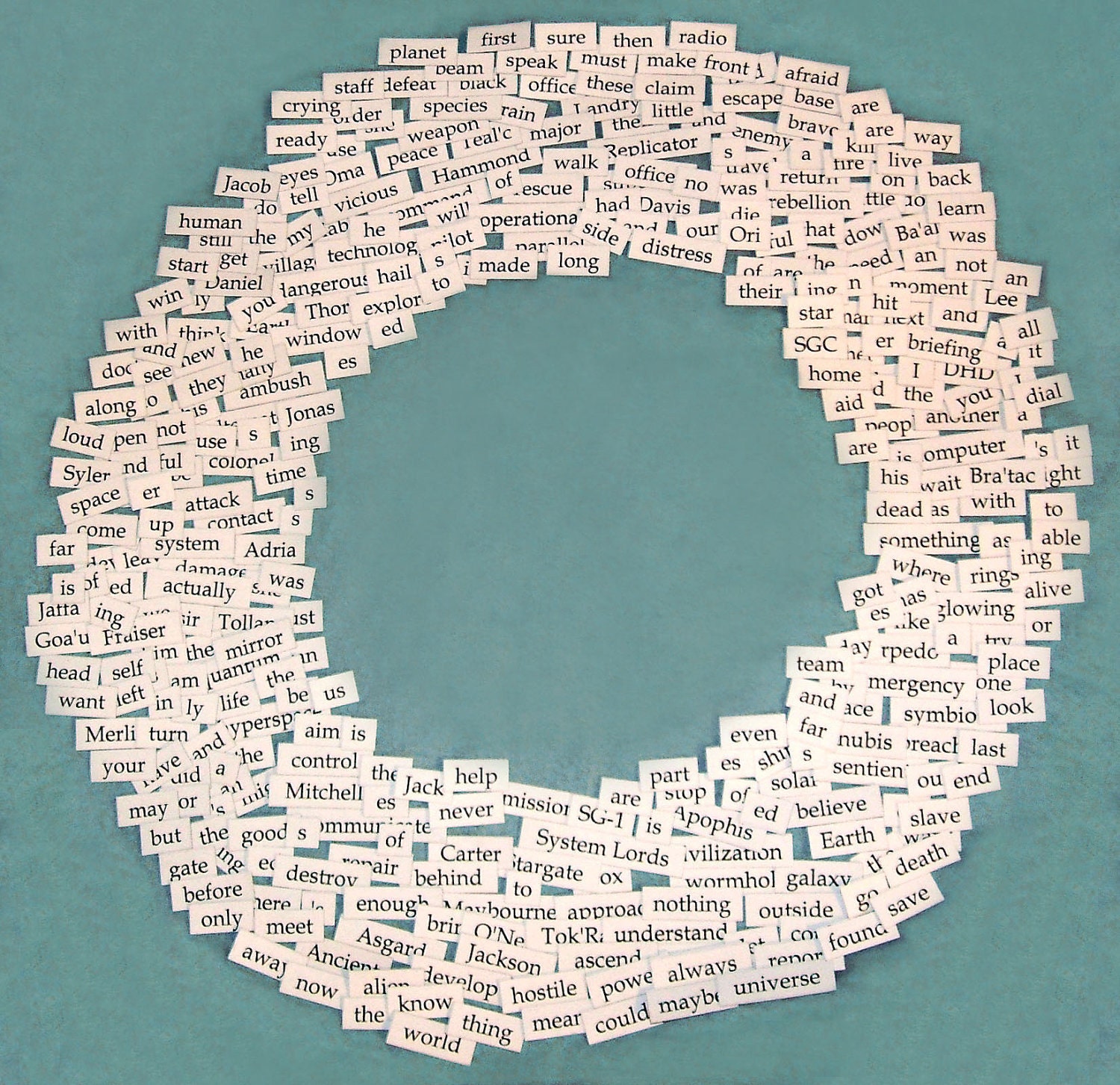 Stargate SG-1 Themed Refrigerator Word Magnets