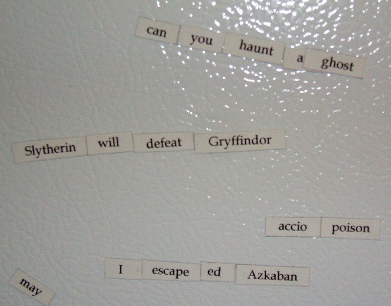 Harry Potter Themed Refrigerator Word Magnets