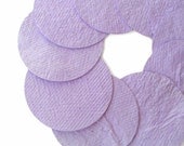 Bellflower Purple Round Tags Die Cut from Handmade Paper - 12
