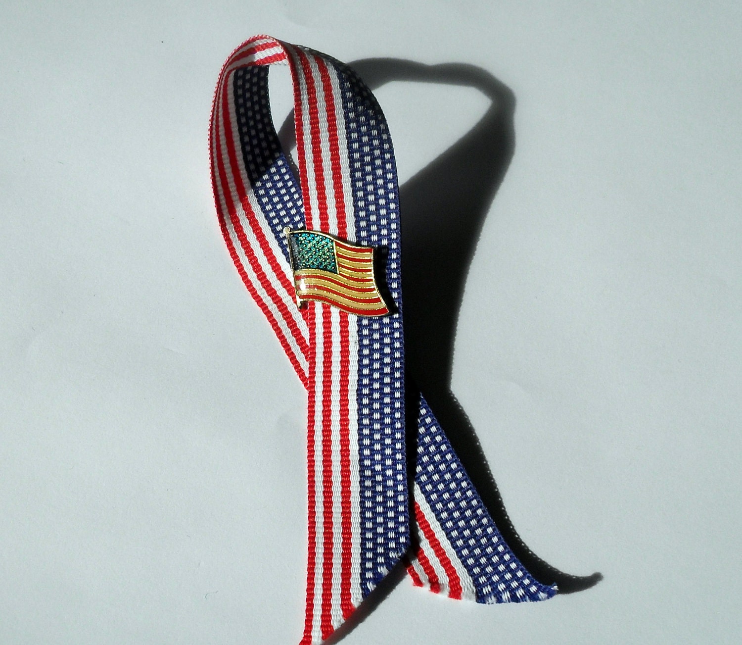 Patriotic Flag Ribbon - Red, White, and Blue
