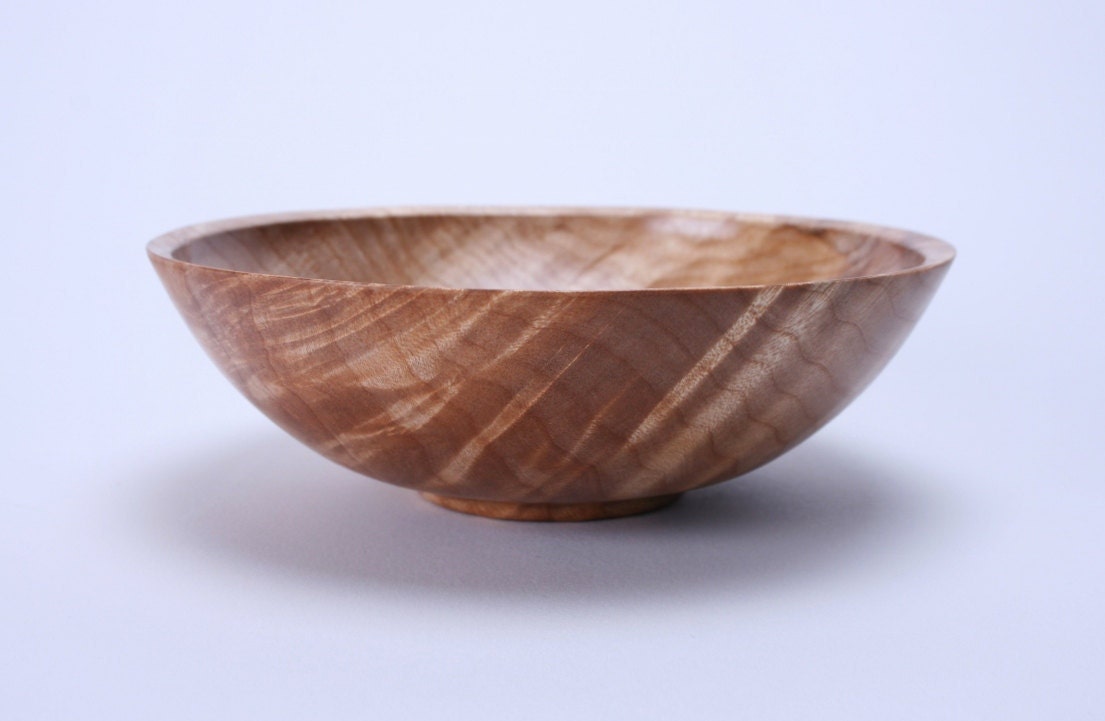 Flame Maple Wooden Bowl 815 Handmade