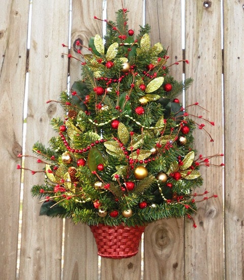 Christmas Wreath Hanging Christmas Tree Door Wreath