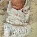 Organic Baby Cocoon, Vanilla Wave Pattern