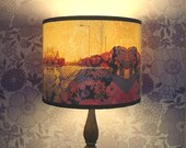 Suburban Dream - Handmade Lampshade with original digital artwork (lamp base fitting UK and Europe)