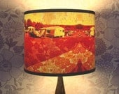 Caravan of Love - Handmade Lampshade with Original Digital Artwork. 30cm diameter (See other listings for more sizes)