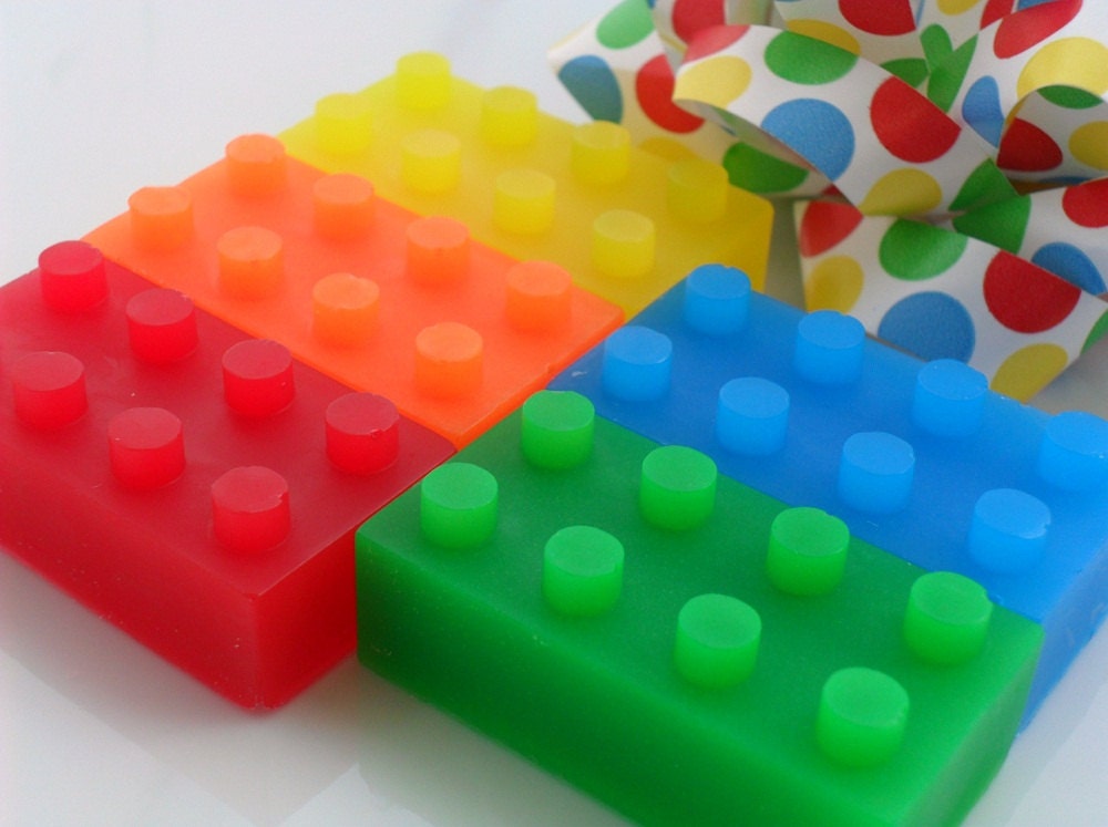 25 BUILDING BLOCK BULK Soaps - Birthday Party Favor - Baby Shower Favor - Class Favor