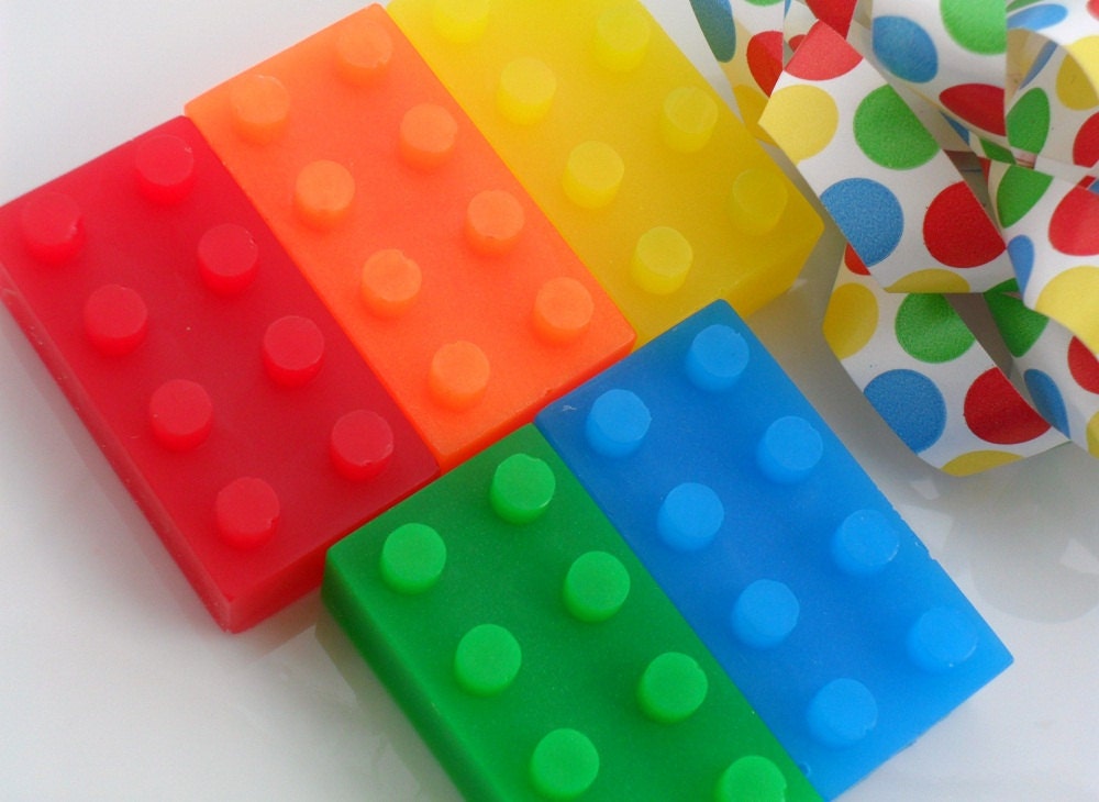 50 BUILDING BLOCK BULK Soaps - Birthday Party Favor - Baby Shower Favor - Wedding Favor