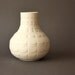 Vintage White Matte Porcelain Scalloped Vase by Scherzer Op Art