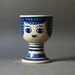 RESERVED for Poinier Vintage Funny Face Pottery Planter in Blue