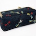 Dragonfly Cosmetic Bag (Cosmetic Case, Makeup Pouch, Travel Bag, Cotton Fabric, Metal Frame)