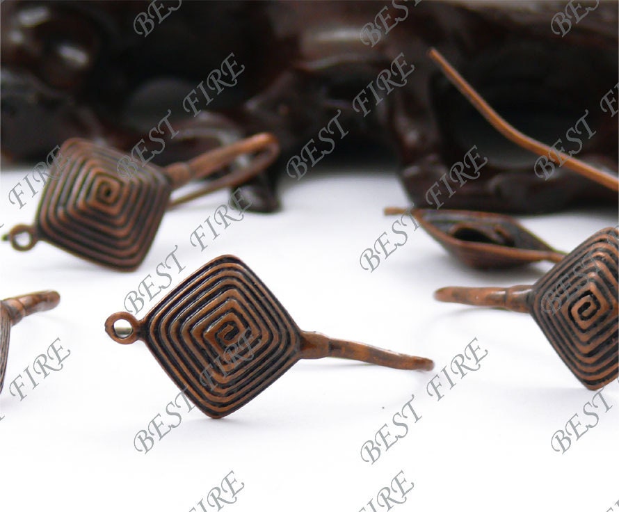 20 pcs of Antiqued copper brass earwire big hook 16x34mm,earring findings