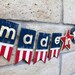 Made in USA- Fourth of July decoration banner- Cardboard