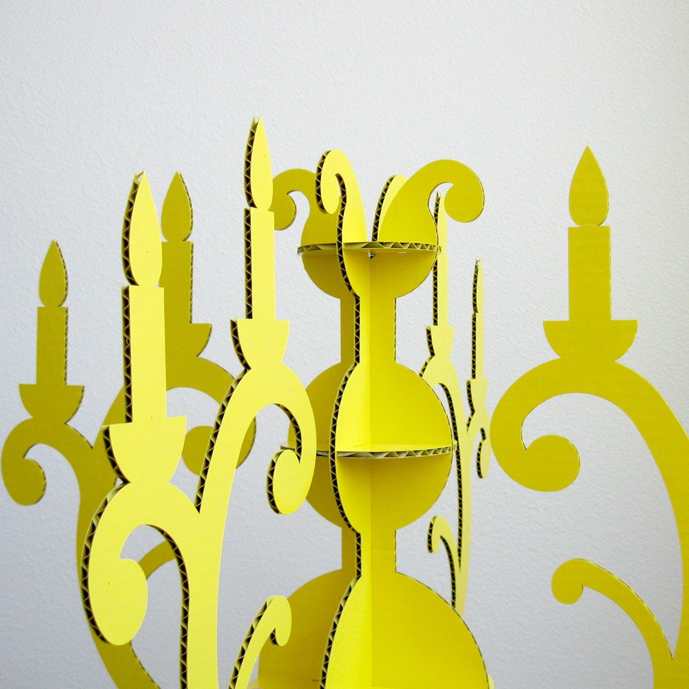 CUSTOM COLOR Chandelier Cardboard Decor