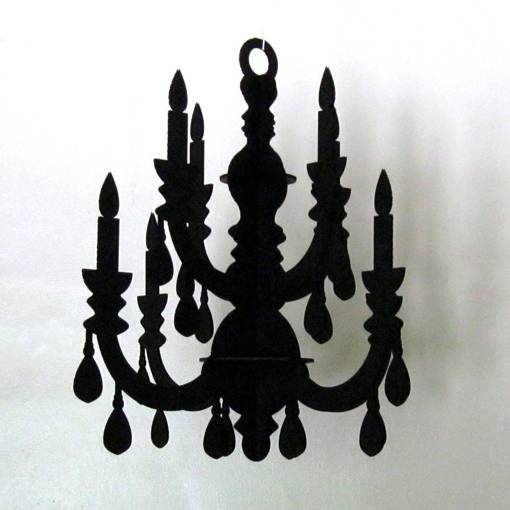 Black Chandelier - Eco Laser Cut cardboard Decoration